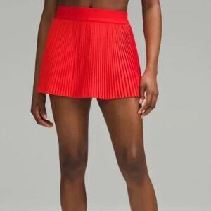Lululemon Varsity High-Rise Pleated Tennis Skirt - Hot Heat